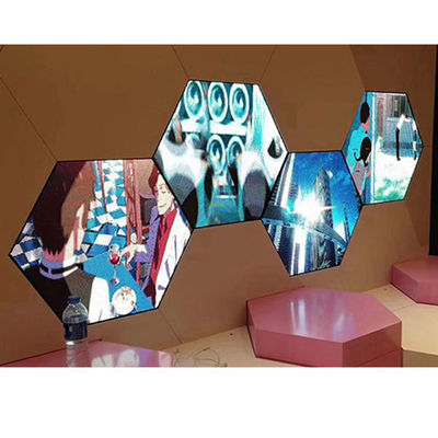 Affichage à LED hexagonal résistant à l'eau à couleur complète Affichage vidéo LED personnalisé à l'intérieur