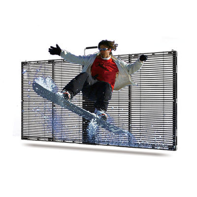 Écran LED transparent sans couture à couleur complète extérieure avec grand angle de vision