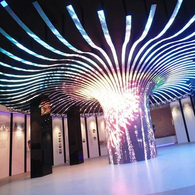 Paroi d'écran LED flexible personnalisé par un mur vidéo LED incurvé