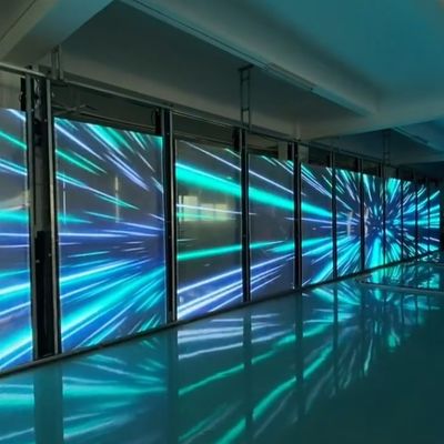 Écran à LED transparent avec taux de rafraîchissement de 1920/3840 Hz et durée de vie de 100000 heures