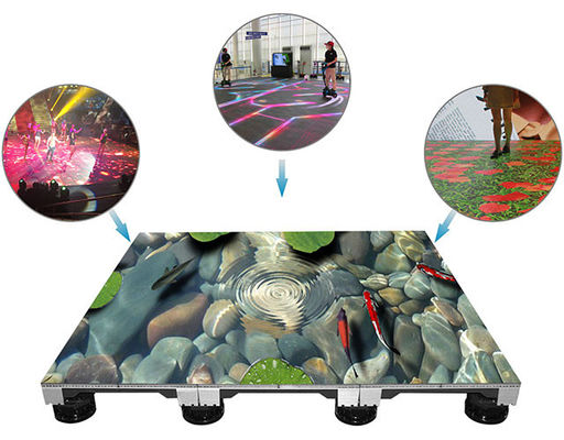 DM-R PH2.6 Carreaux de sol de danse à LED pleine couleur 500 mm * 500 mm Installation fixe