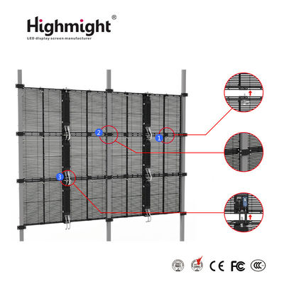 Écran d'affichage LED transparent à haute luminosité
