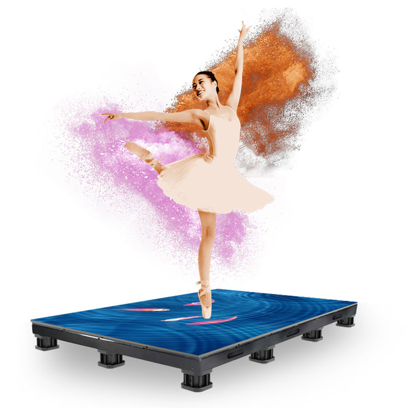 Les carreaux de sol de danse à LED pleine couleur sont résistants à l'humidité, faciles à installer DM-R PH2.6