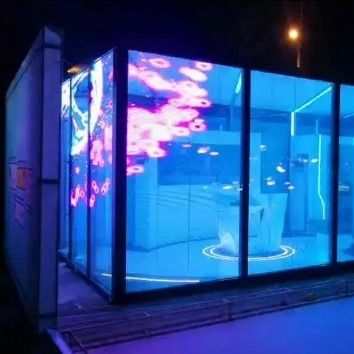 Affichage de film cristallin LED à haute transparence.